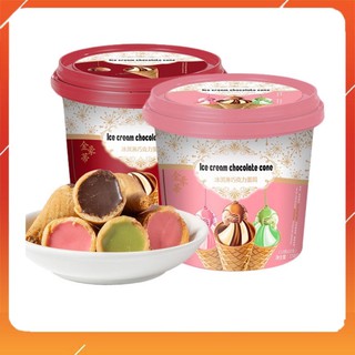 Bánh kem ốc quế ice cream socola xô 158gr