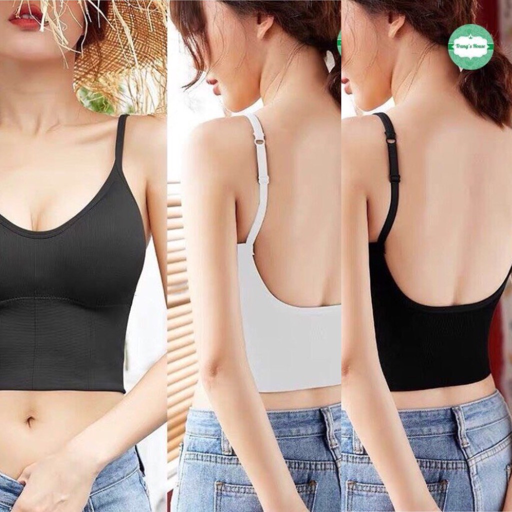 Áo bra tập gym, yoga dáng croptop len tăm khoét lưng M02 | BigBuy360 - bigbuy360.vn