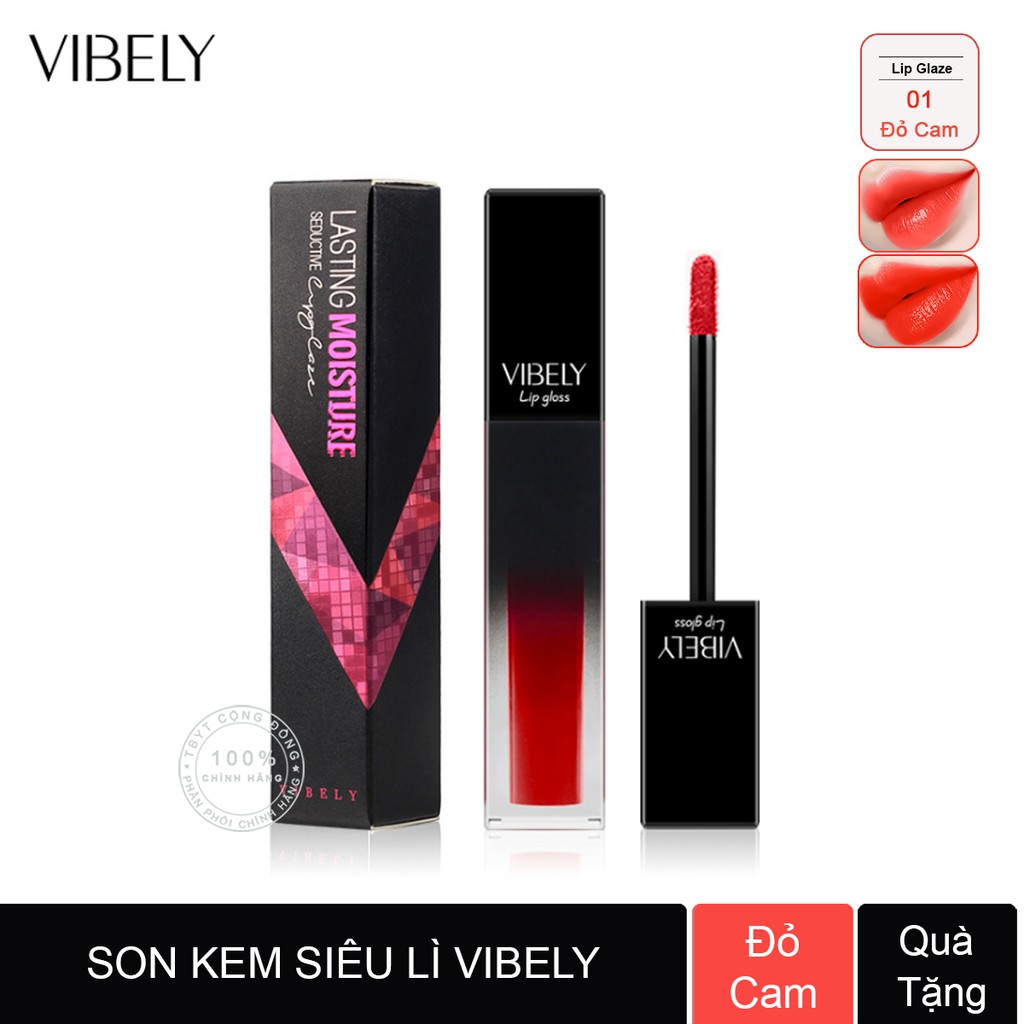 Son kèm siêu lì Vibely Lasting Moisture cao cấp