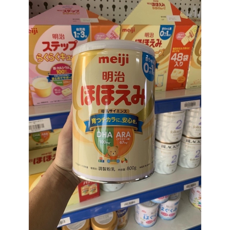 Sữa Meiji nội địa Nhật 800g chính hãng nhập khẩu chính ngạch số 0 9 sơ sinh 1 3 tuổi