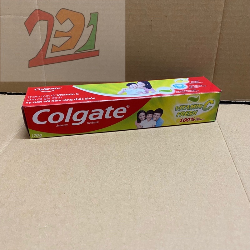 [170g][Vitamin C] Hộp Kem Đánh Răng Colgate Chanh