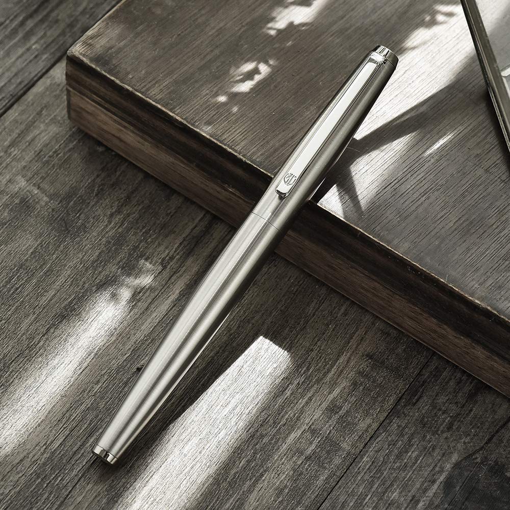 Hongdian Bút Máy Bằng Thép Không Gỉ 517s Kèm Bộ Phụ Kiện