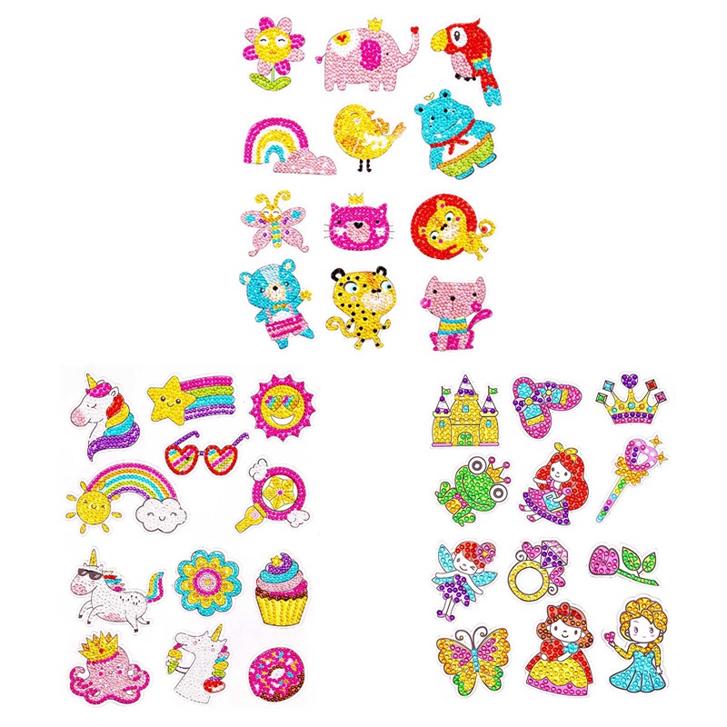 Bộ Tranh Đính Đá Tự Làm Họa Tiết Lấp Lánh Cho Bé