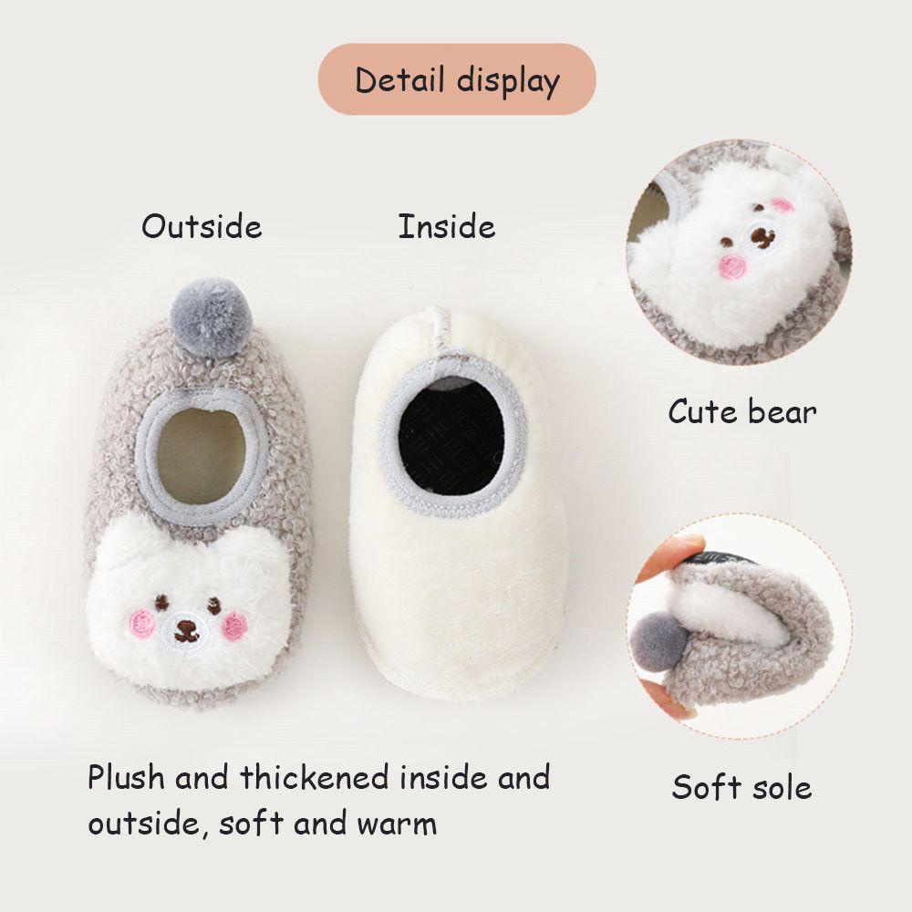 Giày Vải Cotton Dày Dễ Thương Cho Bé Tập Đi