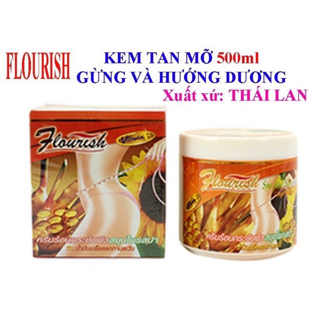 KEM MASSAGE TAN MỠ BỤNG GỪNG ỚT FLOURISH THÁI LAN