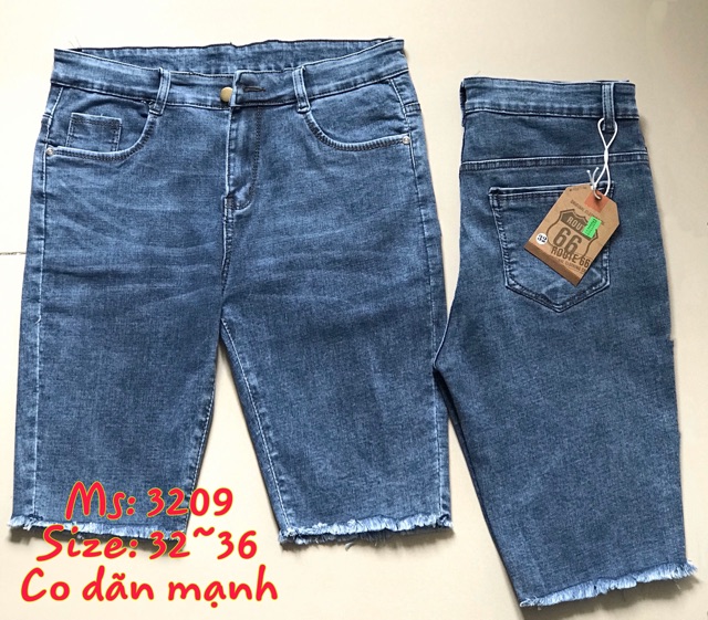 Quần jean ngố / lửng BIG SIZE lưng cao, co dãn mạnh rách đẹp 3209