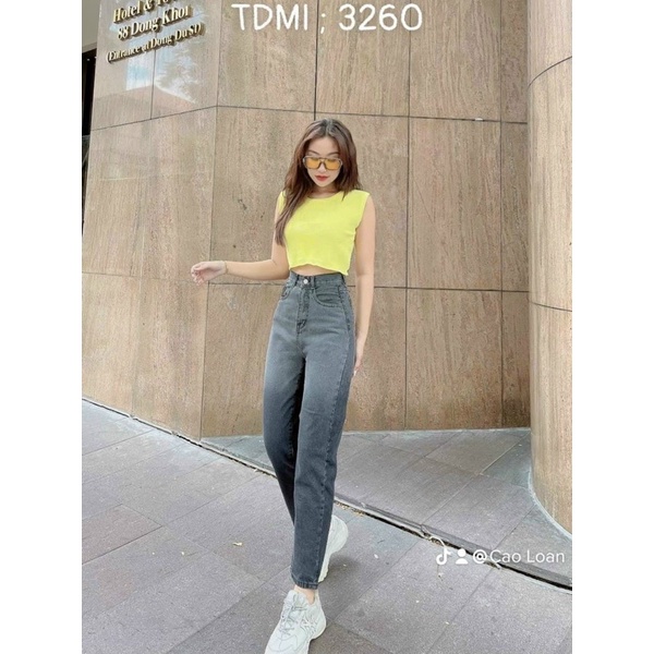 Quần Baggy Bò Loang Khói Trơn Và Rách M100