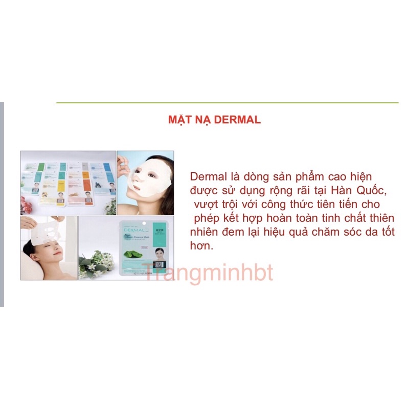 Mặt nạ DERMAL Dưỡng Da Cấp Ẩm Tái Tạo Collagen Chăm Sóc Da Trắng Sáng Mềm Mịn