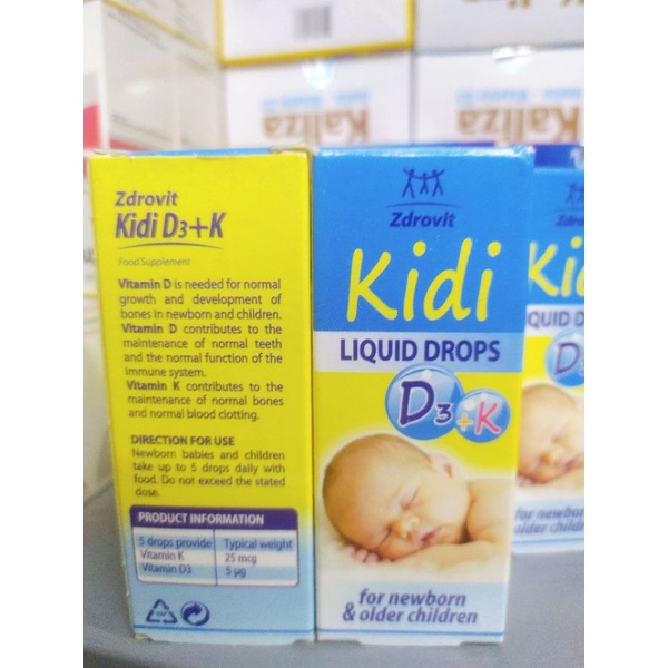 Kidi Liquid Drop D3+K.Bổ Sung D3K2 Cho Bé Từ Sơ Sinh.Chính Hãng Ba Lan