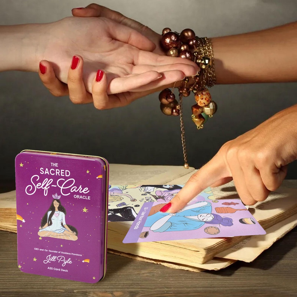 Bộ Bài Oracle 44 Lá Kim Loại Tự Chăm Sóc