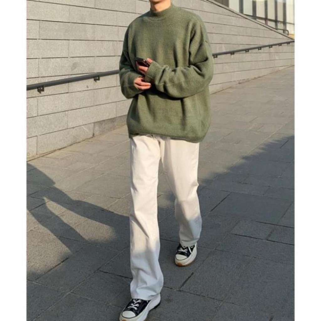 Quần Jean nam, nữ ống rộng trơn cá tính cực hot 2022-No1 Blue-Quần Baggy kiểu Unisex ống suông 2 màu phong cách Hàn Quốc