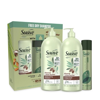 Set tắm gội suave almond + shea butter 1.18l