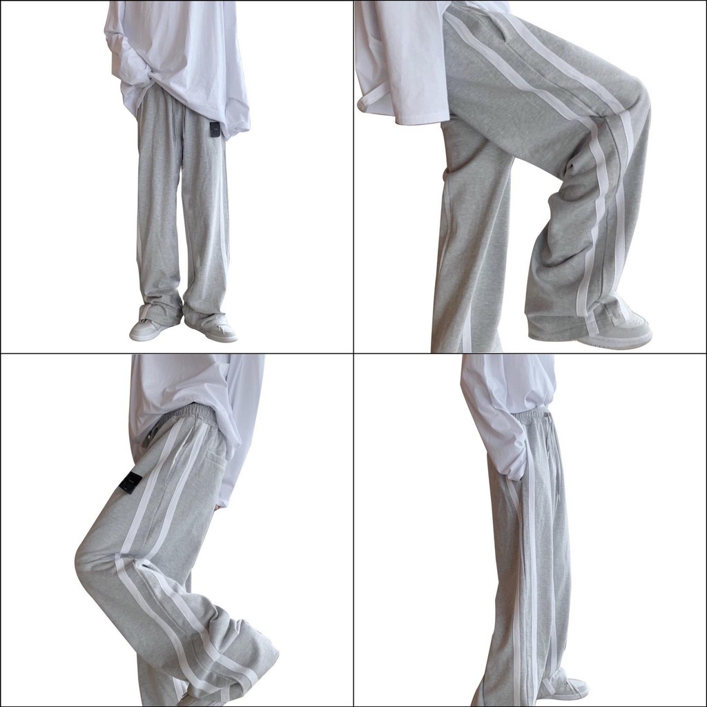 Quần Thun Dài ống rộng 2 sọc ( form unisex) | BigBuy360 - bigbuy360.vn