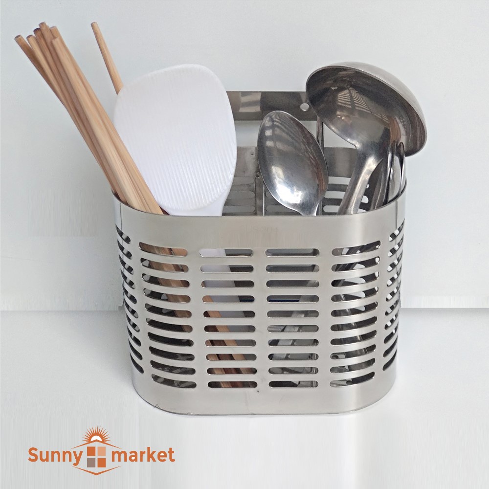 Ống đựng đũa đôi inox SUS 304 hình oval cao cấp, Ống đựng hai ngăn sang trọng