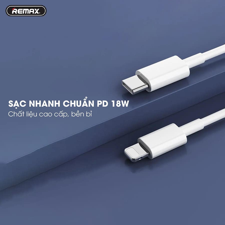 [QC3.0] Củ Sạc Nhanh Kèm Cáp Remax RP-U37 Sạc Nhanh Chuẩn QC3.0 và PD 18W  Chính Hãng - Bảo Hành 12 Tháng