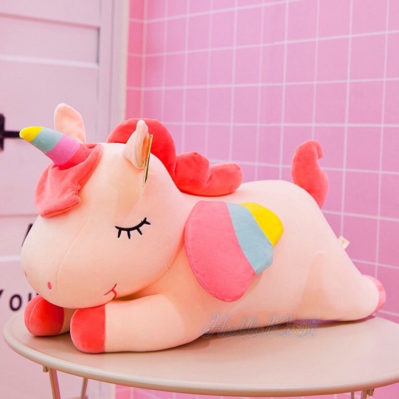 Gấu Bông Ngựa Unicorn Kỳ Lân 1 Sừng size 1m - Thú Bông Ngựa Pony  Siêu Mềm Mịn