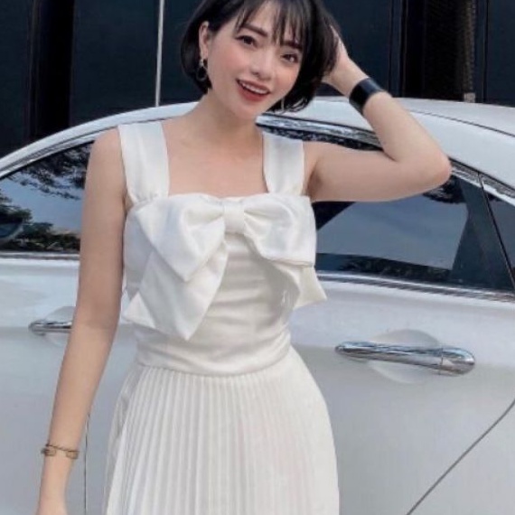 Áo sát nách dây bảng bự phối nơ to cao cấp