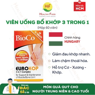[Glucosamin 500] BioCo Eurokop 3 in 1 complex (Hộp 60 viên) - Giảm đau khớp nhanh, chắc xương, khỏe cơ