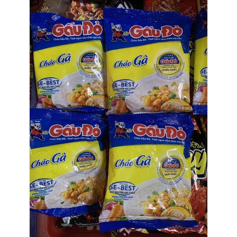 Combo 5 Gói Cháo Gà Gấu Đỏ 50g