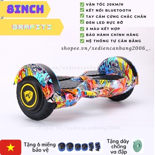 [CHƯƠNG TRÌNH TẶNG 2 KTEST]Xe điện cân bằng 8 inch GRAFITI X8 Bluetooth và đèn Led sở hữu tốc độ 20km/h