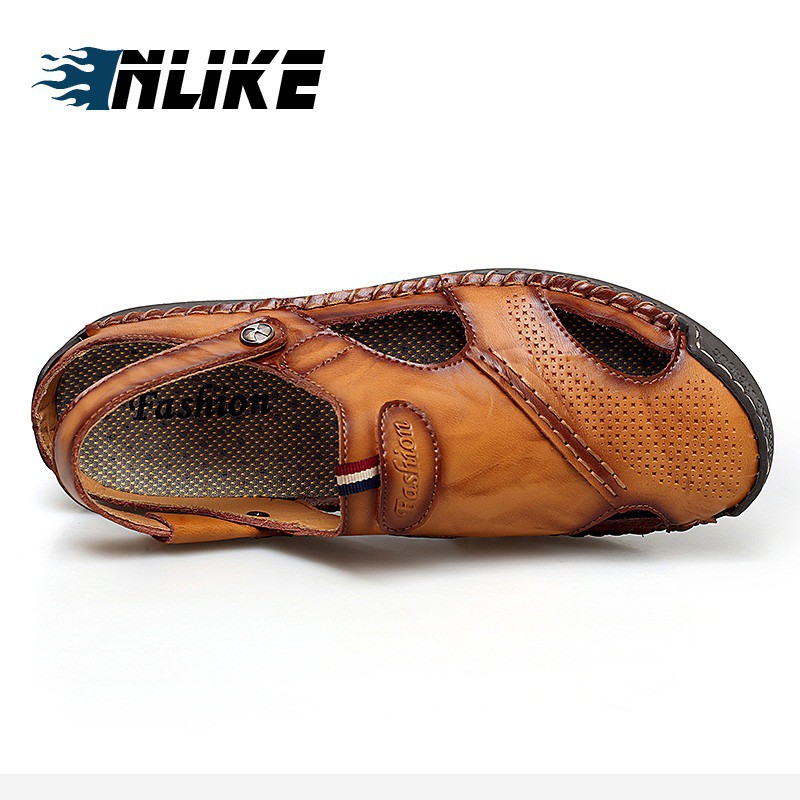 Giày sandal da thật size lớn cho nam