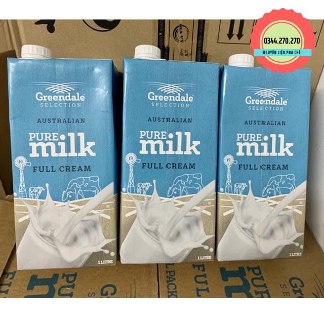 Thùng 12 hộp  sữa Tươi Full Cream Greendale 12 hộp 1L Nhập Khẩu Úc