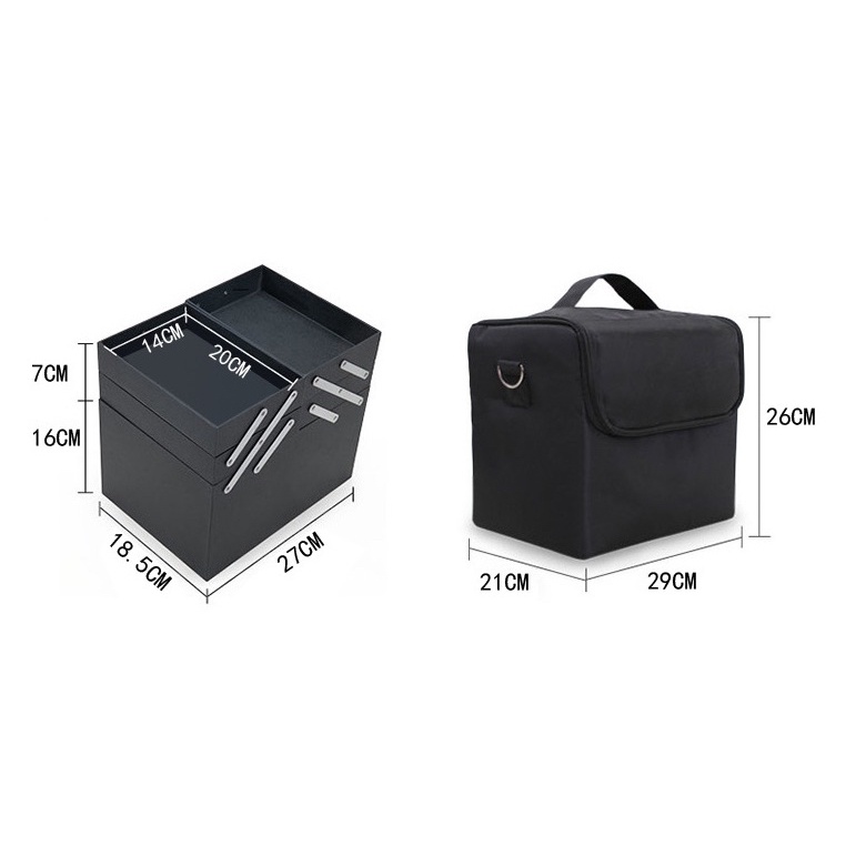 Cốp vải đựng đồ nail - mi phun xăm rẻ bền tiện lợi ( còn màu đen )