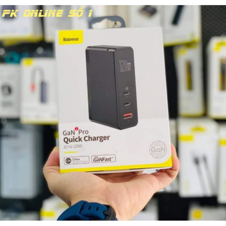 Củ sạc GAN 120w baseus sạc siêu nhanh cho sạc nhanh laptop macbook tablet smartphone