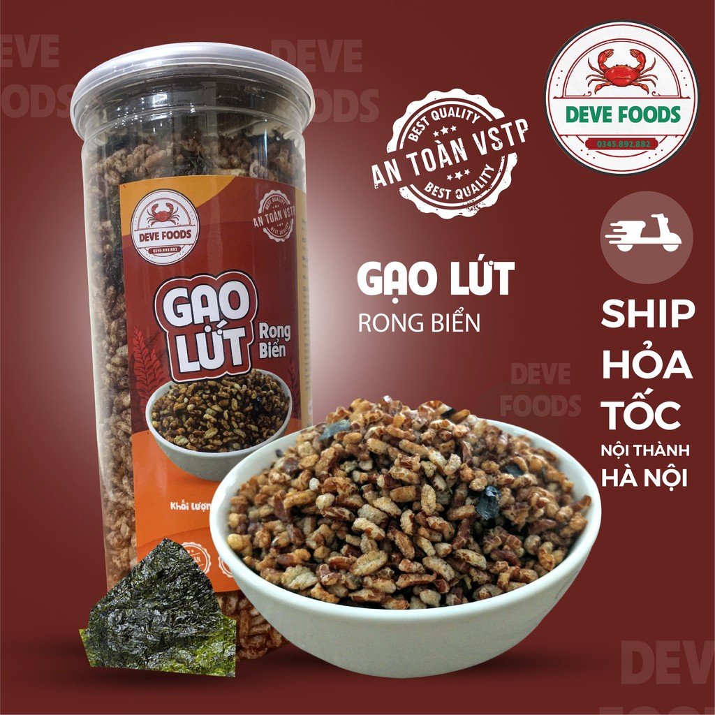 Gạo Lứt Rong Biển 300g DeVe Food ăn vặt Hà Nội