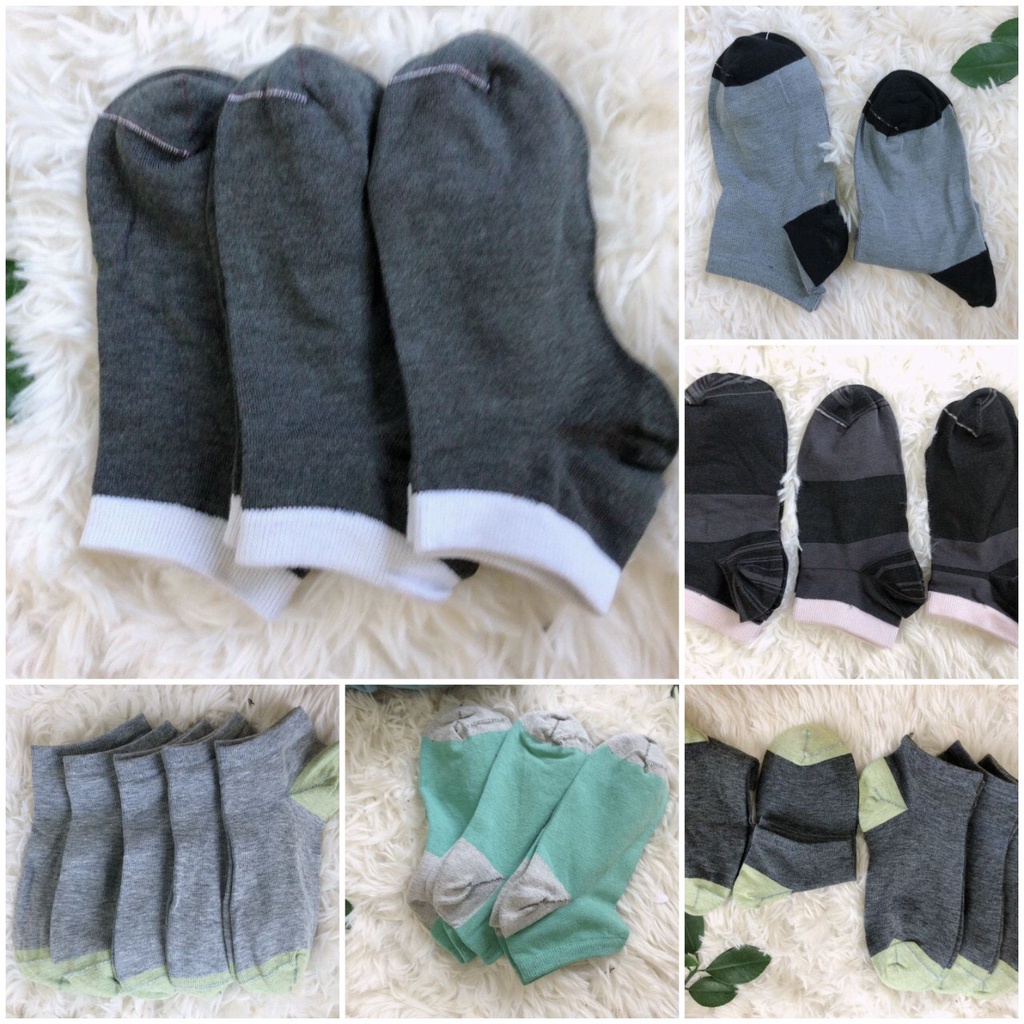 10 đôi tất nam nữ cổ ngắn Cotton
