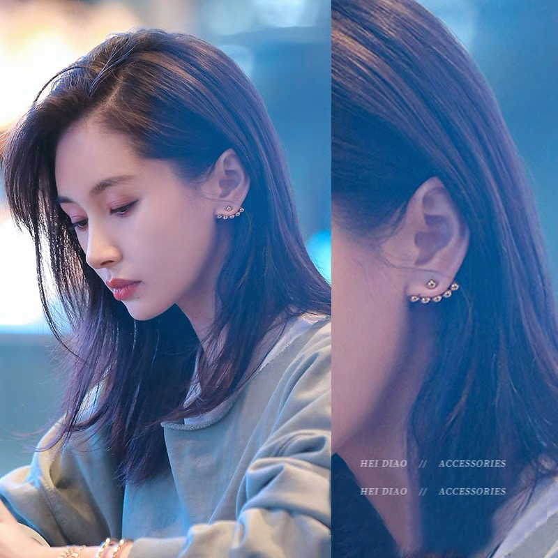 Khuyên tai hình hạt đậu tròn duyên dáng hợp thời trang dành cho nữ 2023