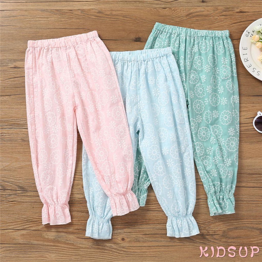 Quần Dài Họa Tiết Hoạt Hình Cho Bé Gái