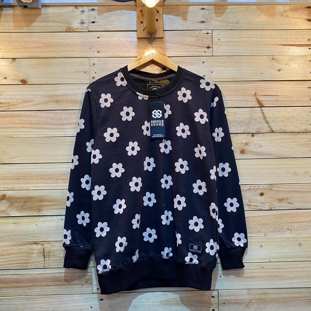 Áo SWEATER nam nữ CREWNECK DISTRO SINGLE STONE - SWEATER MOTIF CREWNECK chính hãng | BigBuy360 - bigbuy360.vn