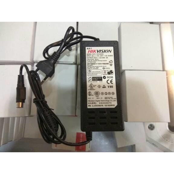 Cục nguồn đầu ghi camera Hikvison 12V 5A 4 pin chính hãng Hikvison