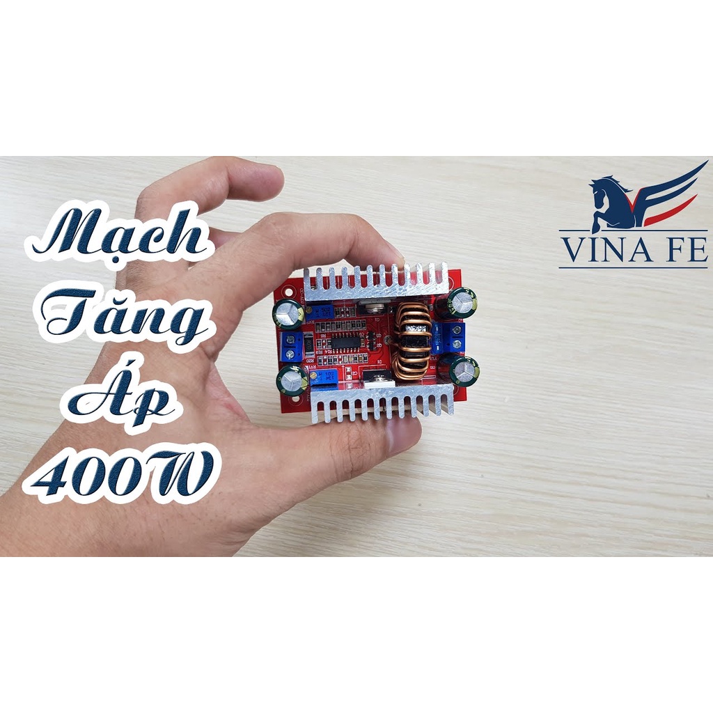 Mạch Tăng Áp DC-DC 15A 400W 8.5V-50V Có Chỉnh Dòng