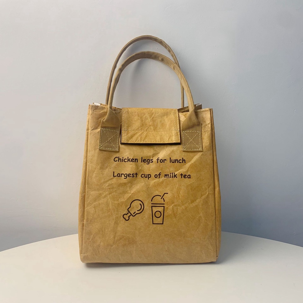 [Fenteer1] Túi Tote Đựng Hộp Cơm Trưa Đa Năng Chống Nước Có Thể Tái Sử Dụng