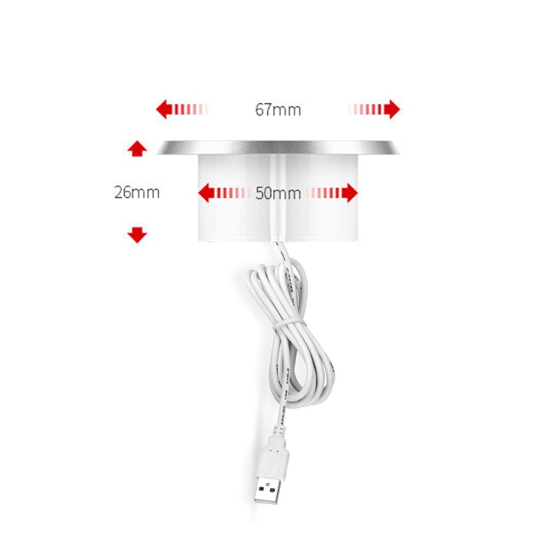 Ổ Cắm Điện Để Bàn Có Lỗ Cắm USB 2 Inch