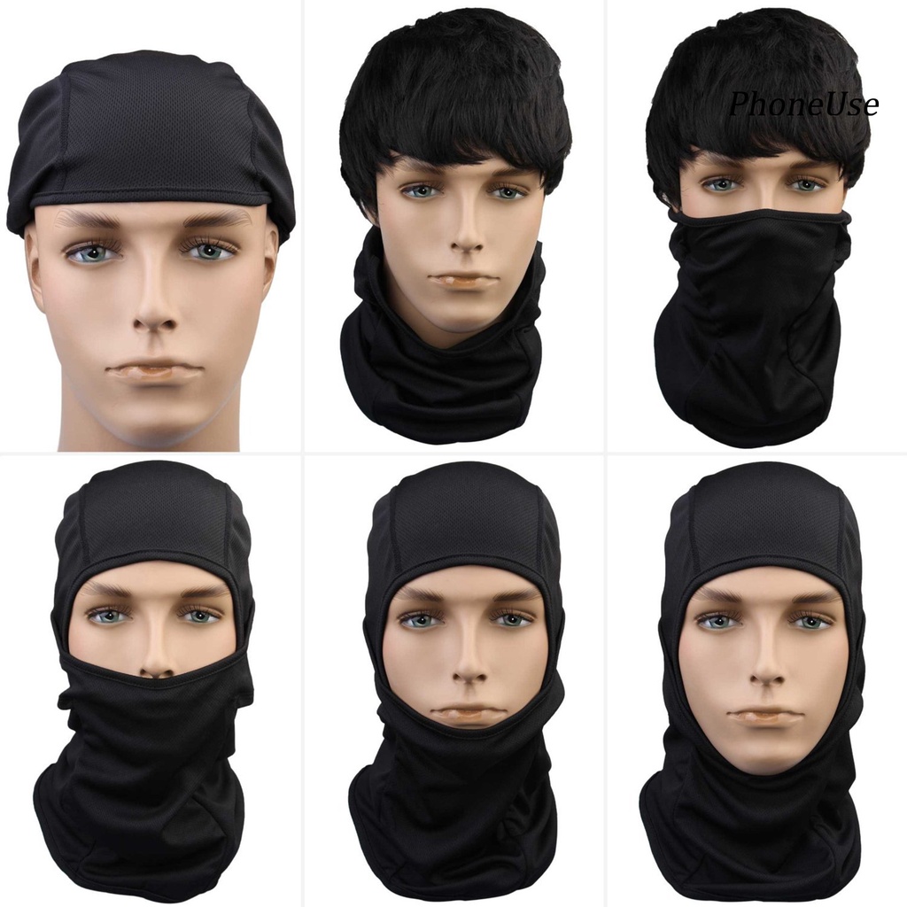 Mũ trùm mặt vải thoải mái nhiều màu tùy chọn tiện dụng cho nam và nữ
