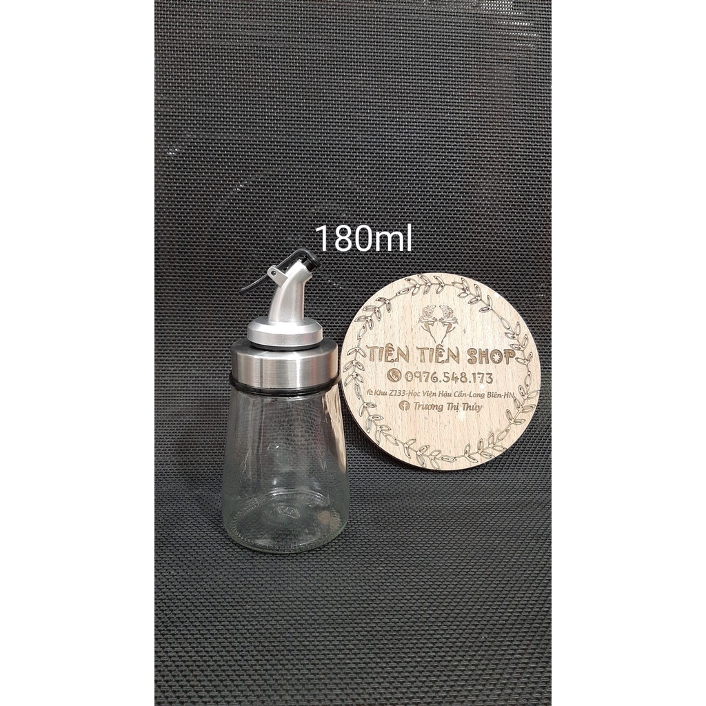 Chai thủy tinh 180ml rót dầu, dung dịch