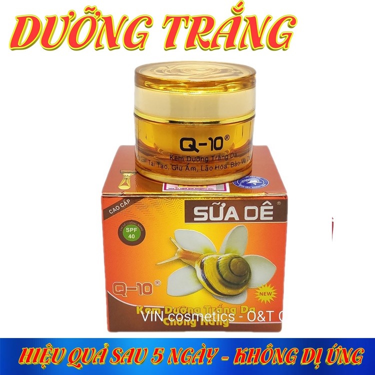 Kem Q-10 sữa dê dưỡng trắng da chống nắng se khít lỗ chân lông