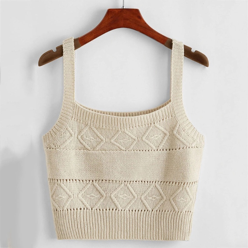 Áo croptop dệt kim hai dây màu sắc đơn giản thời trang mùa hè cho nữ