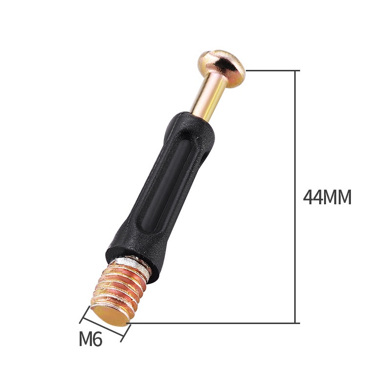 Ốc Cam Liên Kết Gỗ Thân Đen, Chốt Đỡ Kệ Cài Âm Chốt Hãm Đợt Loại Dài 2 Chi Tiết Và 3 Chi Tiết Thành Phần BLUKA