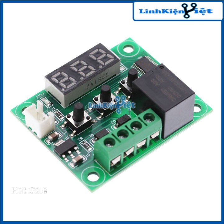 Mạch Cảm Biến Kiểm Soát Nhiệt Độ Ấp Trứng W1209 Relay 12VDC XH-W1209