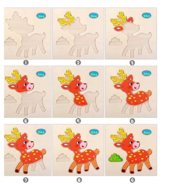 Đồ chơi tranh xếp ghép hình cho bé loại dày đẹp