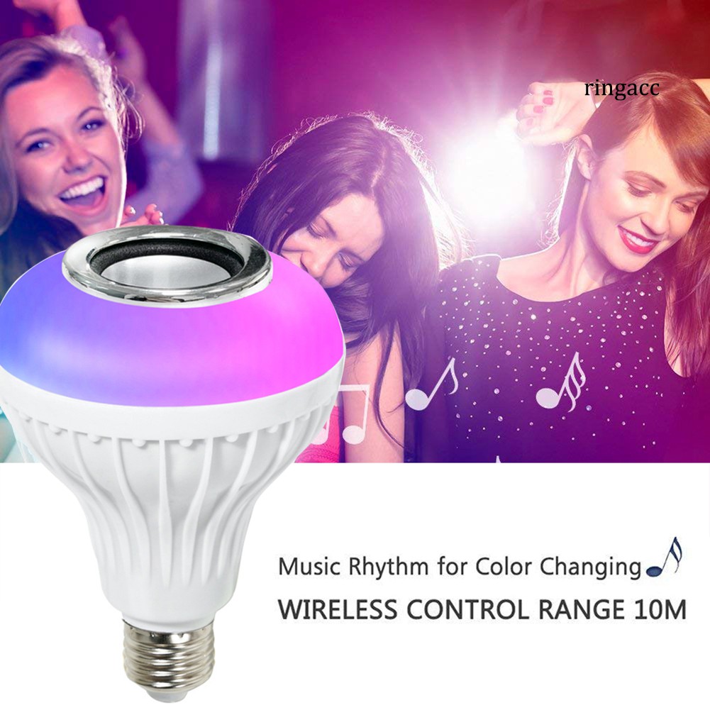 RC_E27 Smart Light Bulb LED Wireless Bluetooth APP Remote Control Music Play Lamp