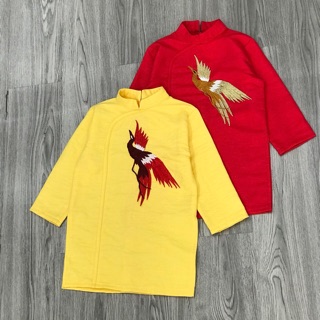Áo dài cách tân bé trai size 1y đến 10y gấm tapta