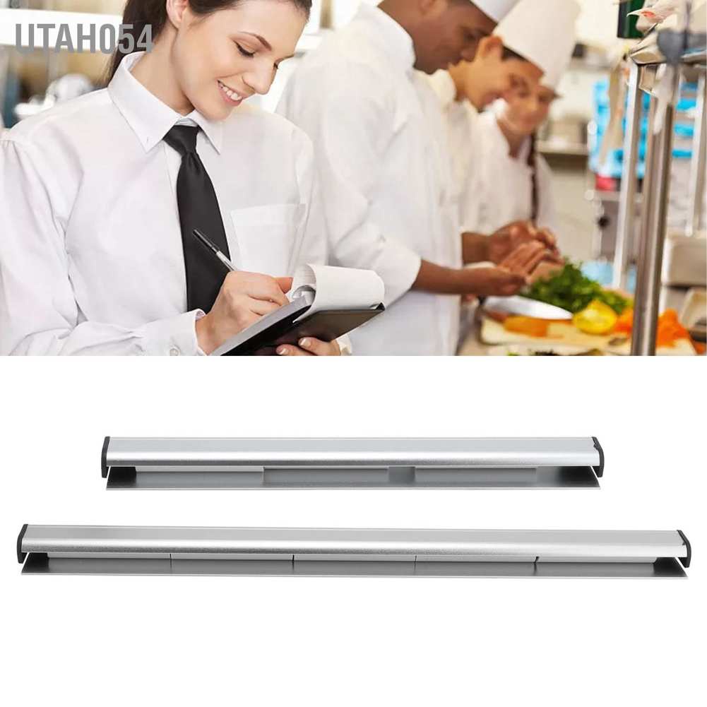 Hàng Sẵn Giá Đỡ Vé Hợp Kim Nhôm Giá đỡ Dụng cụ kẹp Chủ đặt hàng nhà bếp Treo tường bằng nhôm A4 A3 Giấy biên nhận vé Tiện Dụng Cho Nhà Hàng【Utah054】