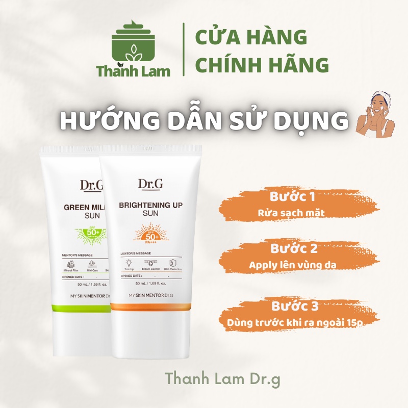 Kem chống nắng Dr g lâu trôi làm sáng da Dr.G Brightening Up Sun SPF 50 PA+++ 50ml