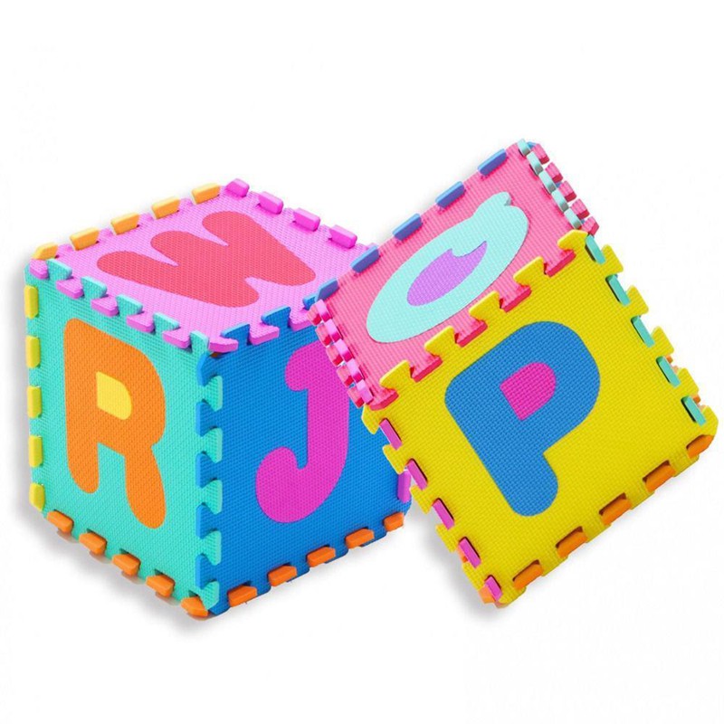 Set 36 thảm lắp ráp bằng eva hình số và chữ cái abc cho bé chơi
