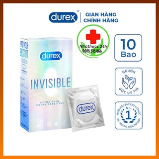 Bao cao su Durex Invisible Extra Thin Extra Sensitive 10 bao